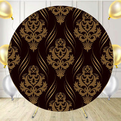 Ancient Golden Print Round Backdrop - Layoris