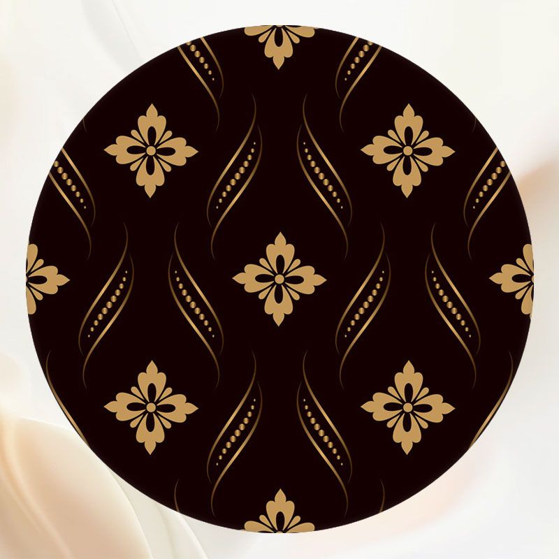 Golden Pattern Ribbon Round Backdrop - Layoris