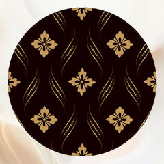 Golden Pattern Ribbon Round Backdrop - Layoris