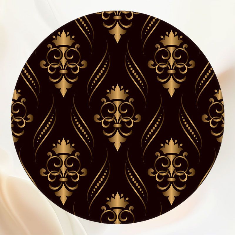 Black And Gold Simple Round Backdrop - Layoris