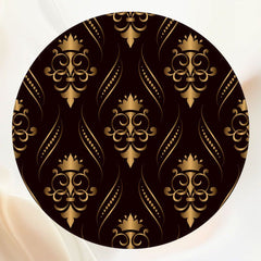 Black And Gold Simple Round Backdrop - Layoris