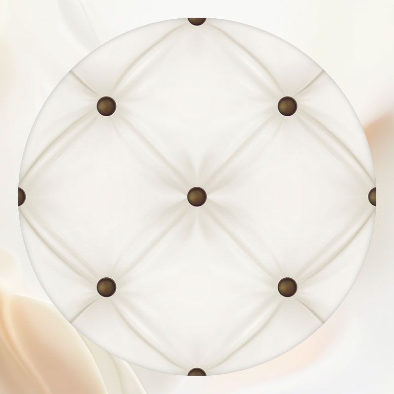 Cream Leather Sofa Texture Round Backdrop - Layoris