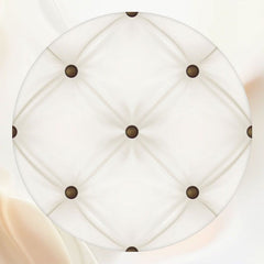 Cream Leather Sofa Texture Round Backdrop - Layoris