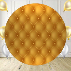 Golden Sofa Texture Round Backdrop - Layoris