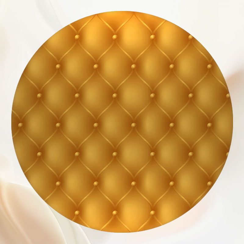 Golden Sofa Texture Round Backdrop - Layoris