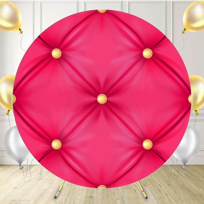Pink Sofa Texture Round Backdrop - Layoris