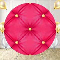 Pink Sofa Texture Round Backdrop - Layoris