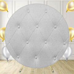 Light Grey Leather Sofa Texture Round Backdrop - Layoris