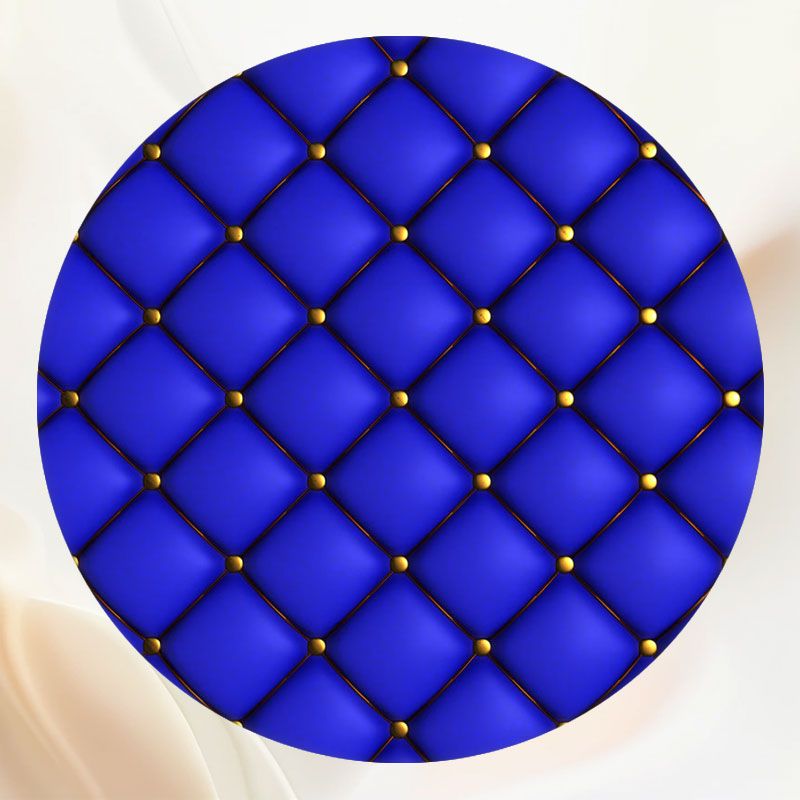 Blue Leather Sofa Texture Round Backdrop - Layoris