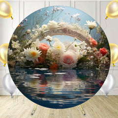 Garland On The Water Round Backdrop - Layoris
