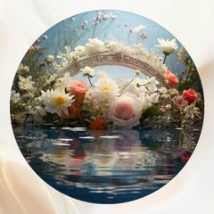 Garland On The Water Round Backdrop - Layoris
