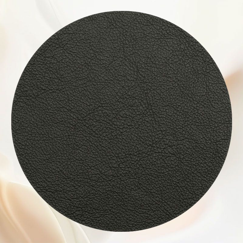 Dark Grey Leather Texture Round Backdrop - Layoris