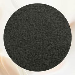 Dark Grey Leather Texture Round Backdrop - Layoris