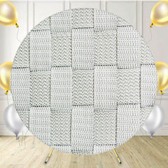 Woven Fabric Plaid Circle Backdrop - Layoris