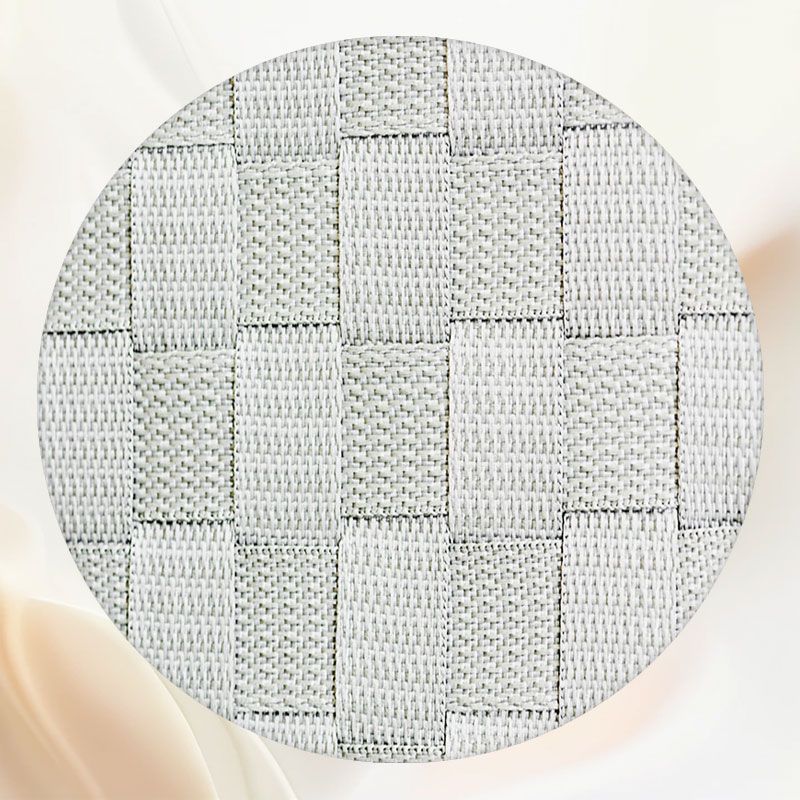 Woven Fabric Plaid Circle Backdrop - Layoris