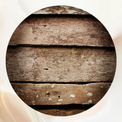 Brown Wooden Plank Center Light Round Backdrop - Layoris