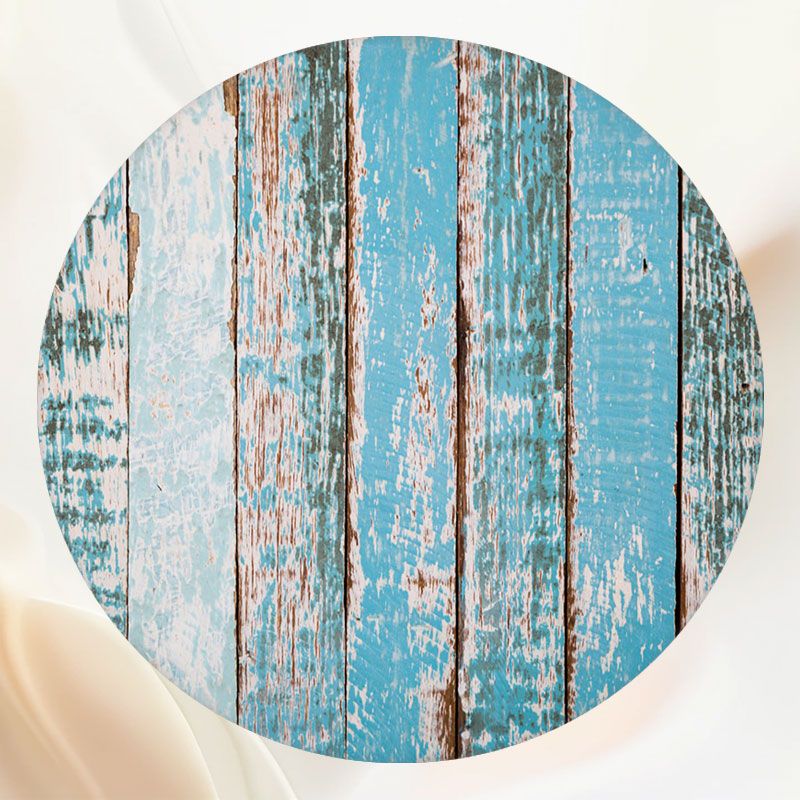 Blue Wood Grain Circle Backdrop - Layoris