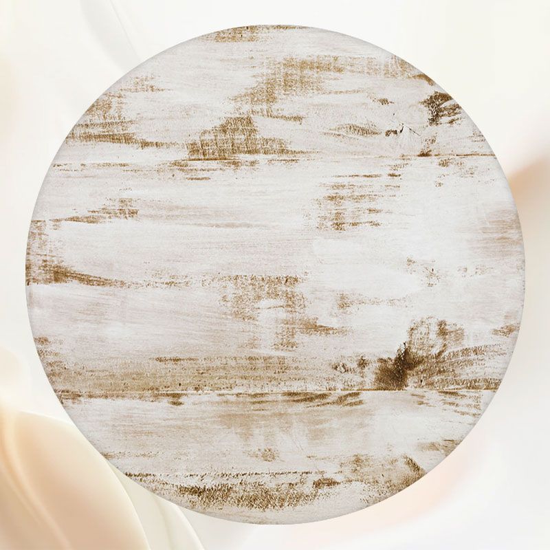 White And Brown Interwoven Wood Round Backdrop - Layoris