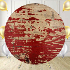 Red Old Wood Texture Circle Backdrop - Layoris