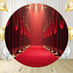 Red Carpet Flash Live Circle Backdrop - Layoris