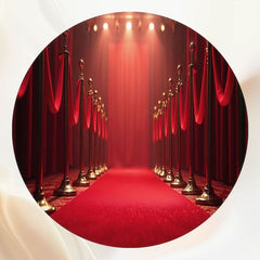 Red Carpet Flash Live Circle Backdrop - Layoris