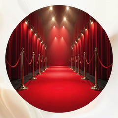 Red Carpet Event Venue Lighting Round Backdrop - Layoris