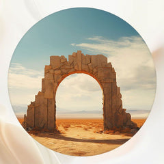 Stone Arch In The Desert Roundgraphic Backdrop - Layoris