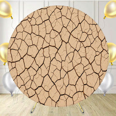 Dry Cracked Land Circle Backdrop - Layoris