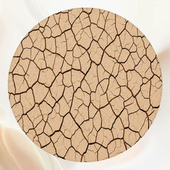 Dry Cracked Land Circle Backdrop - Layoris