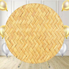 Wooden Woven Mat Circle Backdrop - Layoris