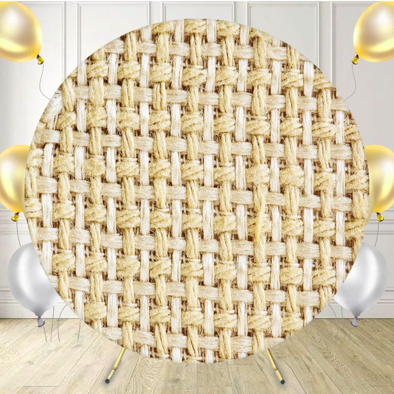 Fabric Texture Portrait Circle Backdrop - Layoris