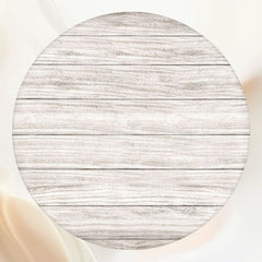 Light Grey Horizontal Wooden Round Backdrop - Layoris