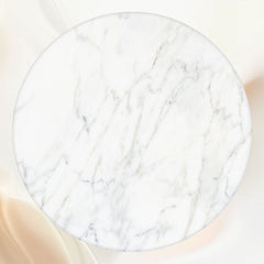 White Grey Texture Marble Circle Backdrop - Layoris