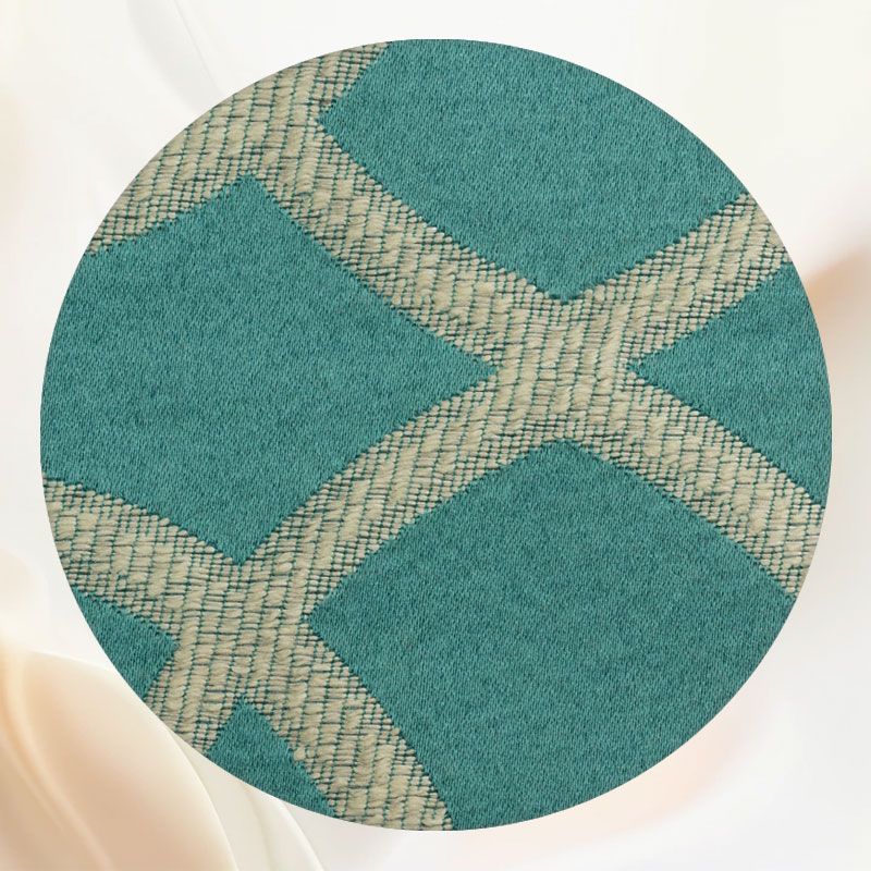 Green Beige Fabric Texture Round Backdrop - Layoris