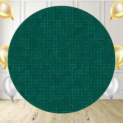 Green Pixel Texture Round Backdrop - Layoris