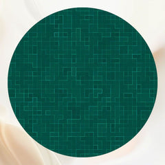 Green Pixel Texture Round Backdrop - Layoris