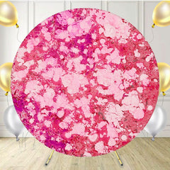 Red Pink Abstract Round Backdrop - Layoris