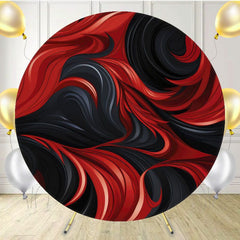 Red And Black Drongo Round Backdrop - Layoris