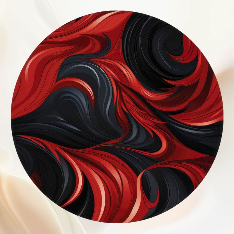 Red And Black Drongo Round Backdrop - Layoris