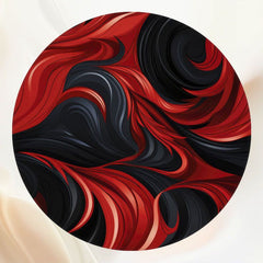 Red And Black Drongo Round Backdrop - Layoris