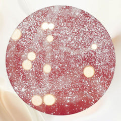 Bokeh Dots On Red Background Round Backdrop - Layoris