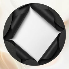 Black Curled Edge Opening Round Backdrop - Layoris