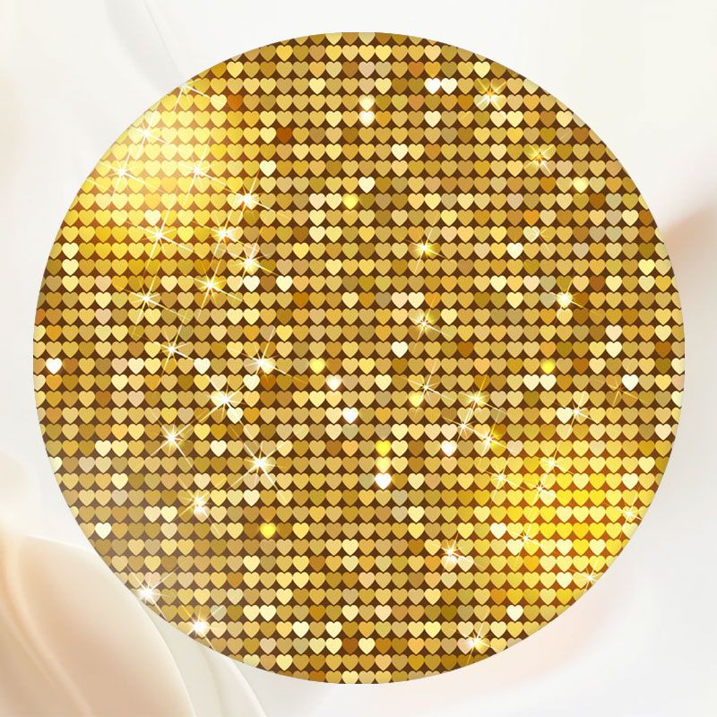 Gold Sparkle Sequin Party Round Backdrop - Layoris