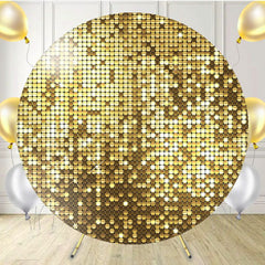Glitter Golden Sequin Wall Round Backdrop - Layoris