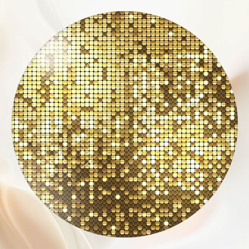 Glitter Golden Sequin Wall Round Backdrop - Layoris