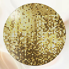 Glitter Golden Sequin Wall Round Backdrop - Layoris