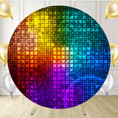 Colorful Disco Glitter Dance Party Round Backdrop - Layoris