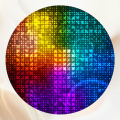 Colorful Disco Glitter Dance Party Round Backdrop - Layoris
