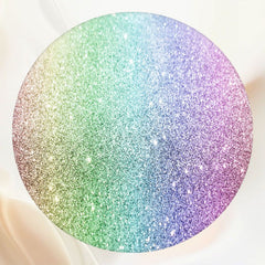 Rainbow Color Glitter Fabric Round Backdrop - Layoris