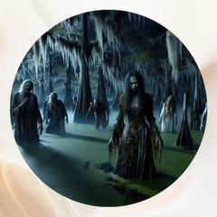 Horrible Zombie Halloween Round Backdrop - Layoris